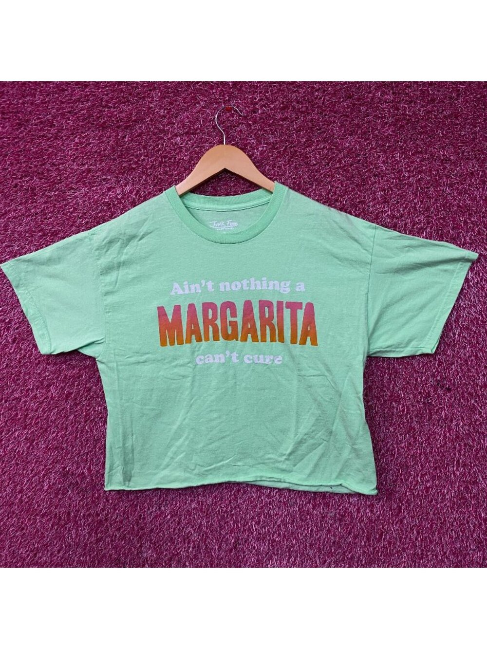 Junk Food Clothing "Ain't nothing a Margarita can't Cure" Crop T-shirt Medium